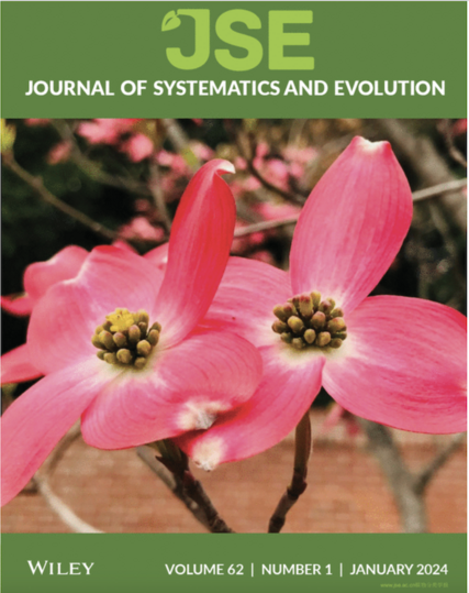 Front cover of this current issue of JSE. "Cornus florida L. ‘Cherokee brave’, a red-bracted cultivar of the flowering dogwood tree Cornus florida L., a North American species of the Benthamidia clade of Cornus L." The tree flowers have 4 creamy red bracts each.