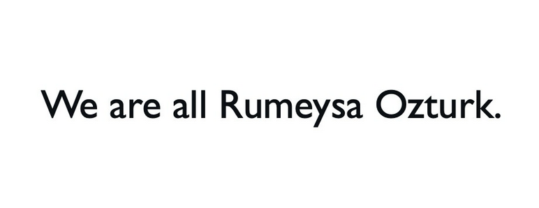 Text that says we are all Rumeysa Ozturk 